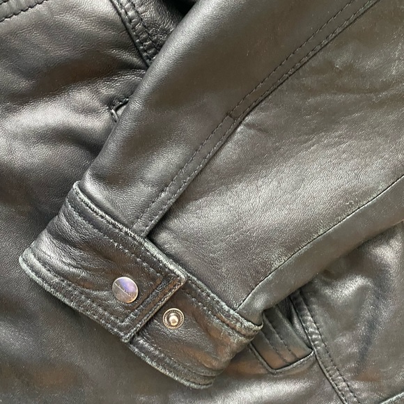 Michael Kors Black Leather Jacket - Picture 4 of 6